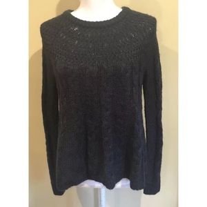 Hollister Navy Blue Babydoll Chunky Knit Sweater